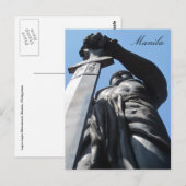 Carte Postale statue de l'épée manille (Devant / Derrière)