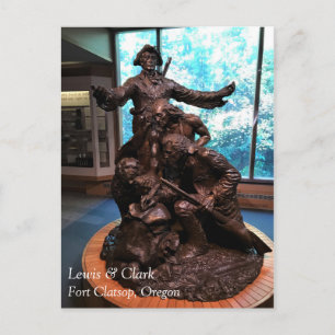 Carte Postale Statue de Lewis & Clark, Fort Clatsop, Oregon