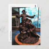 Carte Postale Statue de Lewis & Clark, Fort Clatsop, Oregon (Devant / Derrière)