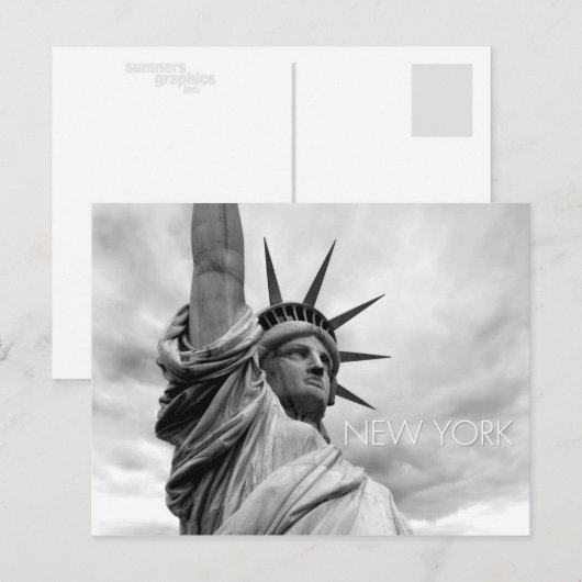 Carte Postale statue de liberté (Devant / Derrière)