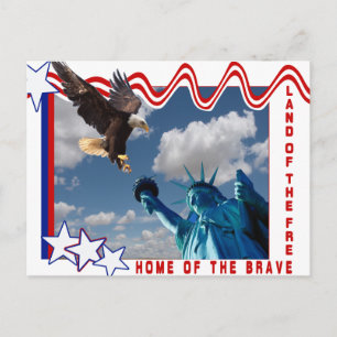 CARTE POSTALE STATUE DE LIBERTÉ - TERRE DE LA LIBERTÉ