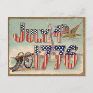 Carte Postale Statue de Liberty Cannon Stars & Stripes