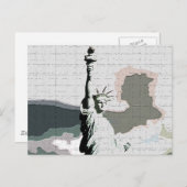 Carte Postale Statue de Liberty Pop Art (Devant / Derrière)
