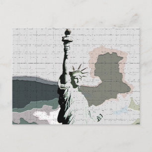 Carte Postale Statue de Liberty Pop Art
