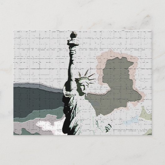Carte Postale Statue de Liberty Pop Art (Devant)