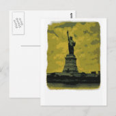 Carte Postale Statue de Liberty Pop Art (Devant / Derrière)