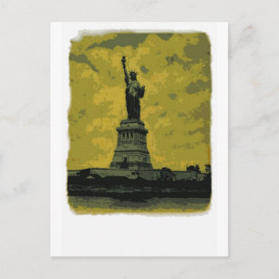 Carte Postale Statue de Liberty Pop Art