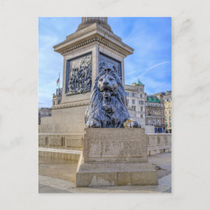Carte Postale Statue de lion chez Trafalgar Carré