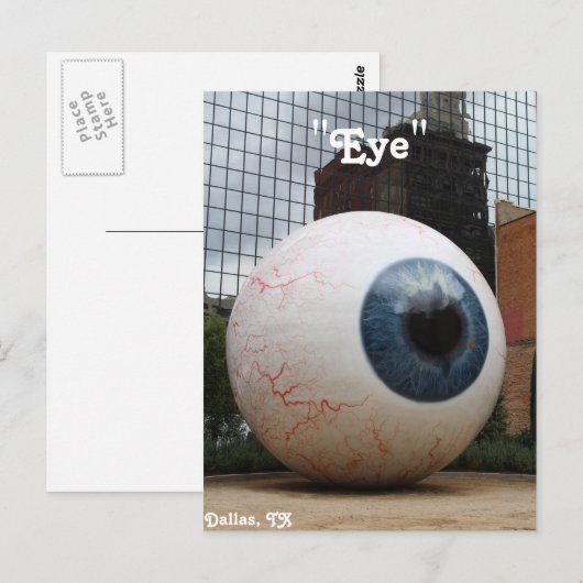 Carte Postale Statue de l'œil # 4 (Devant / Derrière)