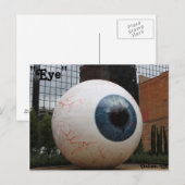 Carte Postale Statue de l'oeil n° 1 (Devant / Derrière)