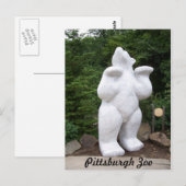 Carte Postale Statue de l'ours polaire (Devant / Derrière)