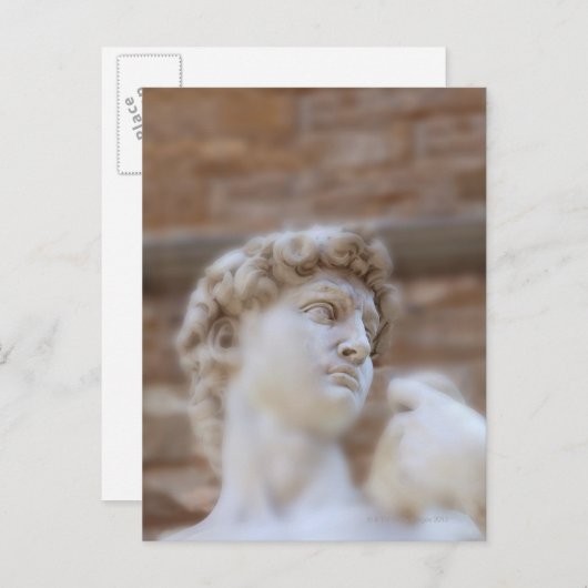 Carte Postale Statue de Michel-Ange - détails DAVID vue rapproch (Devant / Derrière)