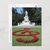 Carte Postale statue de musique mozart (Devant / Derrière)