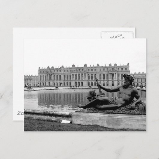 Carte Postale Statue de Neptune à Versailles (Devant / Derrière)