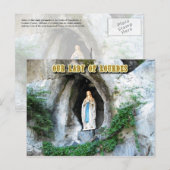 Carte Postale Statue de Notre-Dame de Lourdes, Lourdes, France (Devant / Derrière)