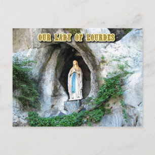 Carte Postale Statue de Notre-Dame de Lourdes, Lourdes, France