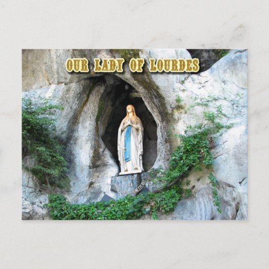 Carte Postale Statue de Notre-Dame de Lourdes, Lourdes, France (Devant)