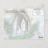 Carte Postale Statue de Notre-Dame de Lourdes, Lourdes, France (Dos)