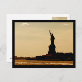 Carte Postale Statue de NYC Liberty Dusk (Devant / Derrière)