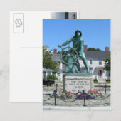 Carte Postale statue de pêcheur (Devant / Derrière)