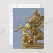 Carte Postale Statue de Pegasus au pont Alexandre III (Devant / Derrière)