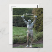 Carte Postale Statue de Philadelphie Rocky (Devant / Derrière)