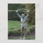 Carte Postale Statue de Philadelphie Rocky (Devant)