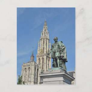 Carte Postale Statue de Pierre Paul Rubens à Anvers, Belgique