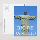 Carte Postale statue de rio christ (Devant / Derrière)