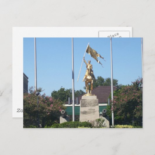 Carte Postale Statue de Saint Jean d'Arc (Devant / Derrière)