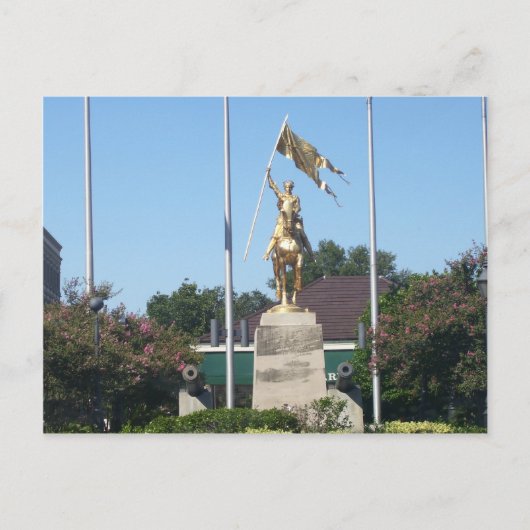 Carte Postale Statue de Saint Jean d'Arc (Devant)