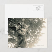 Carte Postale Statue de saint Michel, cimetière de Pere Lachaise (Devant / Derrière)