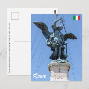Carte Postale Statue de Saint-Michel - sommet du Castel Sant'Ang