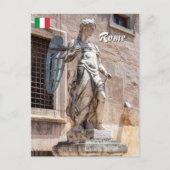 Carte Postale statue de San Michele dans le château Sant'Angelo  (Devant)