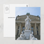 Carte Postale Statue de Schiller à Berlin (Devant / Derrière)