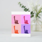 Carte Postale Statue de style pop art de la liberté (Debout devant)