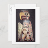 Carte Postale Statue de "Thunderbird" de Haida (bois peint) (Devant / Derrière)