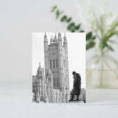 Carte Postale Statue de Winston Churchill à Londres (Debout devant)
