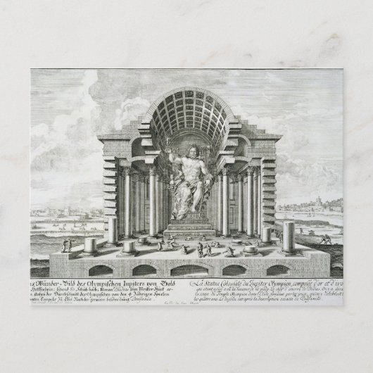 Carte Postale Statue de Zeus Olympien, réalisée par Phidias en o (Devant)