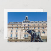Carte Postale Statue d'éléphant devant le musée d'Orsay à Paris (Devant / Derrière)