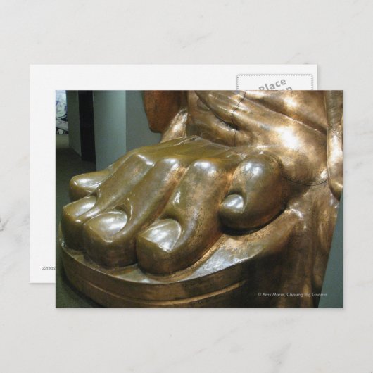 Carte Postale Statue des orteils de la liberté (Devant / Derrière)
