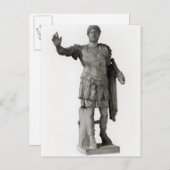 Carte Postale Statue d'Hadrien (marbre (Devant / Derrière)