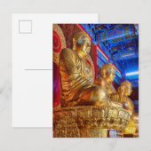 Carte Postale statue d'image de Bouddha thaïlandais chinois (Devant / Derrière)