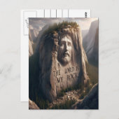 Carte Postale Statue divine : Le Seigneur est mon roc (Devant / Derrière)