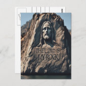Carte Postale Statue Divine : Le Seigneur Est Mon Rocher (Devant / Derrière)
