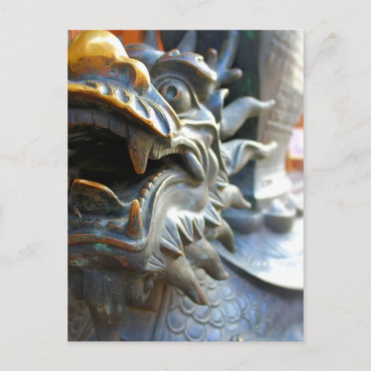 Carte Postale Statue Dragon - Yu Market - Shanghai, Chine (Devant)