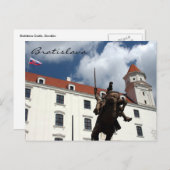 Carte Postale statue du château de bratislava (Devant / Derrière)