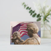 Carte Postale Statue du drapeau américain pour le retour au pays (Debout devant)