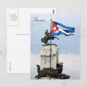 Carte Postale statue du drapeau havana (Devant / Derrière)