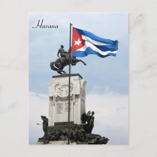 Carte Postale statue du drapeau havana (Devant)